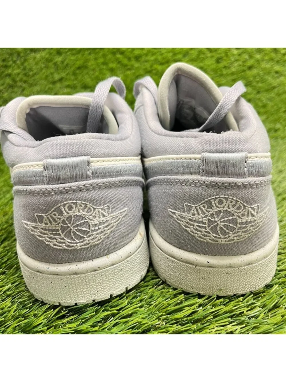 Nike Air Jordan 1 Retro Low Womens Size 9.5 Light Gray Athletic Shoes Sneakers